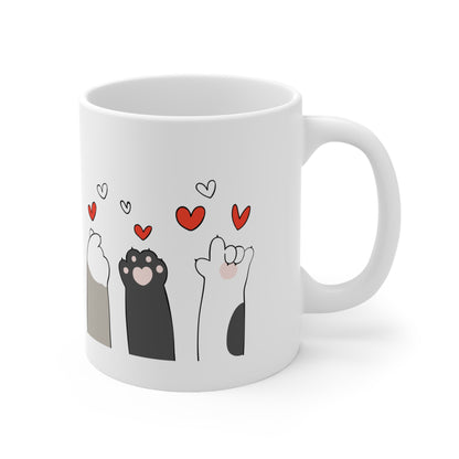 Valentine's Cat Mug 11oz