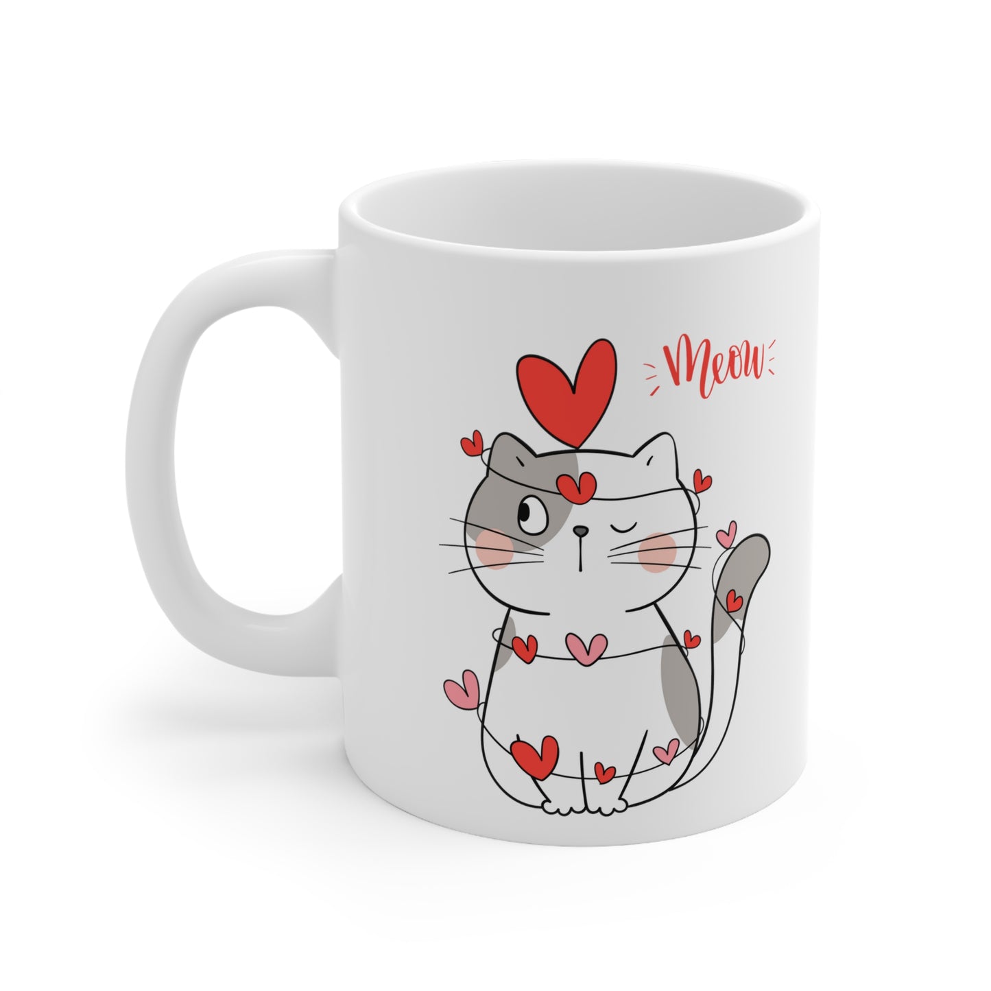 Valentine's Cat Mug 11oz