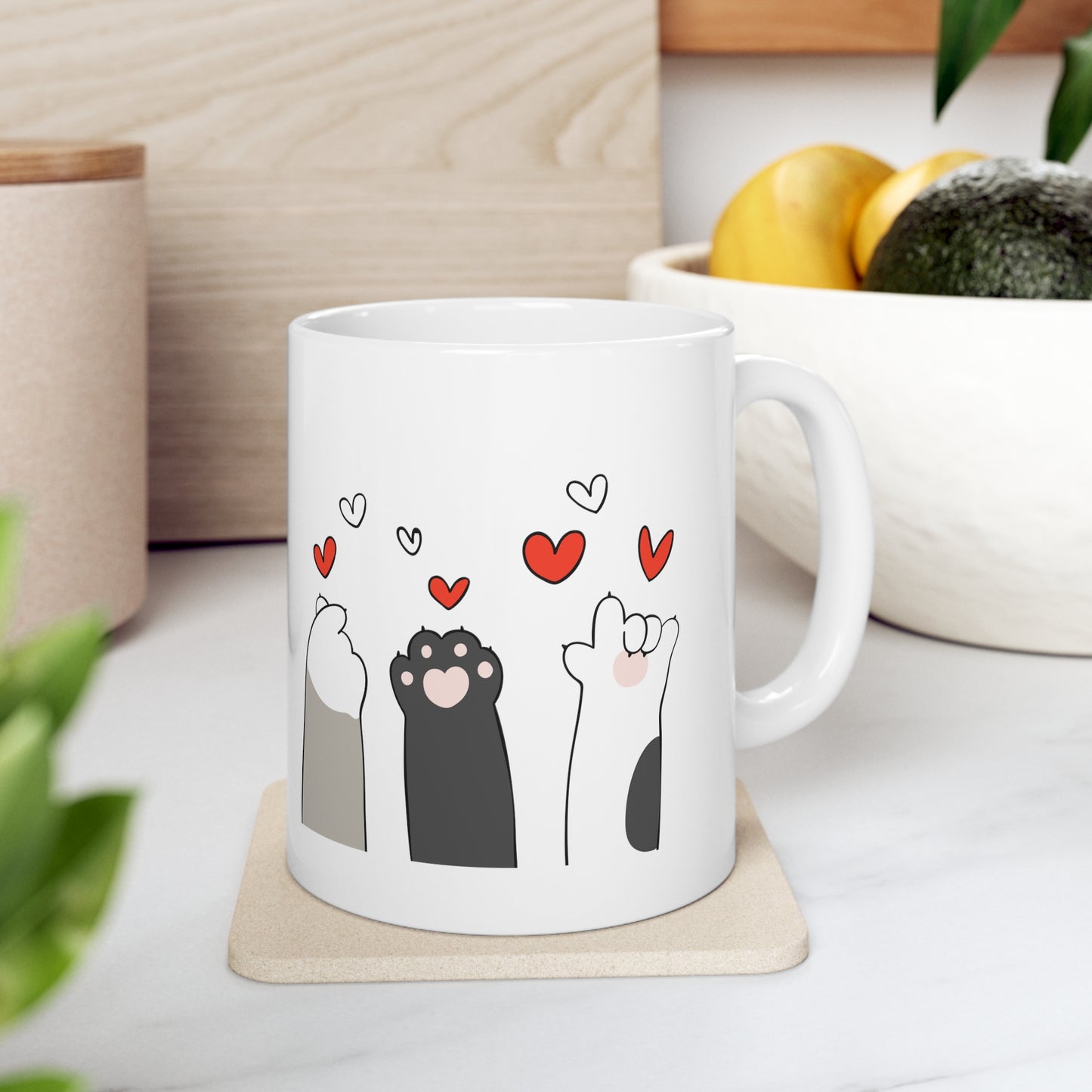 Valentine's Cat Mug 11oz